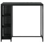 Voir la diapositive 2 : VIDAXL Table de bar avec rangement Noir 120x60x110 cm Resine tressee