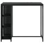 Voir la diapositive 2 : VIDAXL Table de bar avec rangement Noir 120x60x110 cm Resine tressee