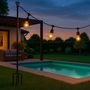 Voir la diapositive 2 : Lumisky Support pour guirlande PENDILO Noir Aluminium H280cm
