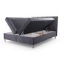 Voir la diapositive 3 : BEST MOBILIER Louis - lit boxspring - 180x200 - en velours - coffres et surmatelas inclus