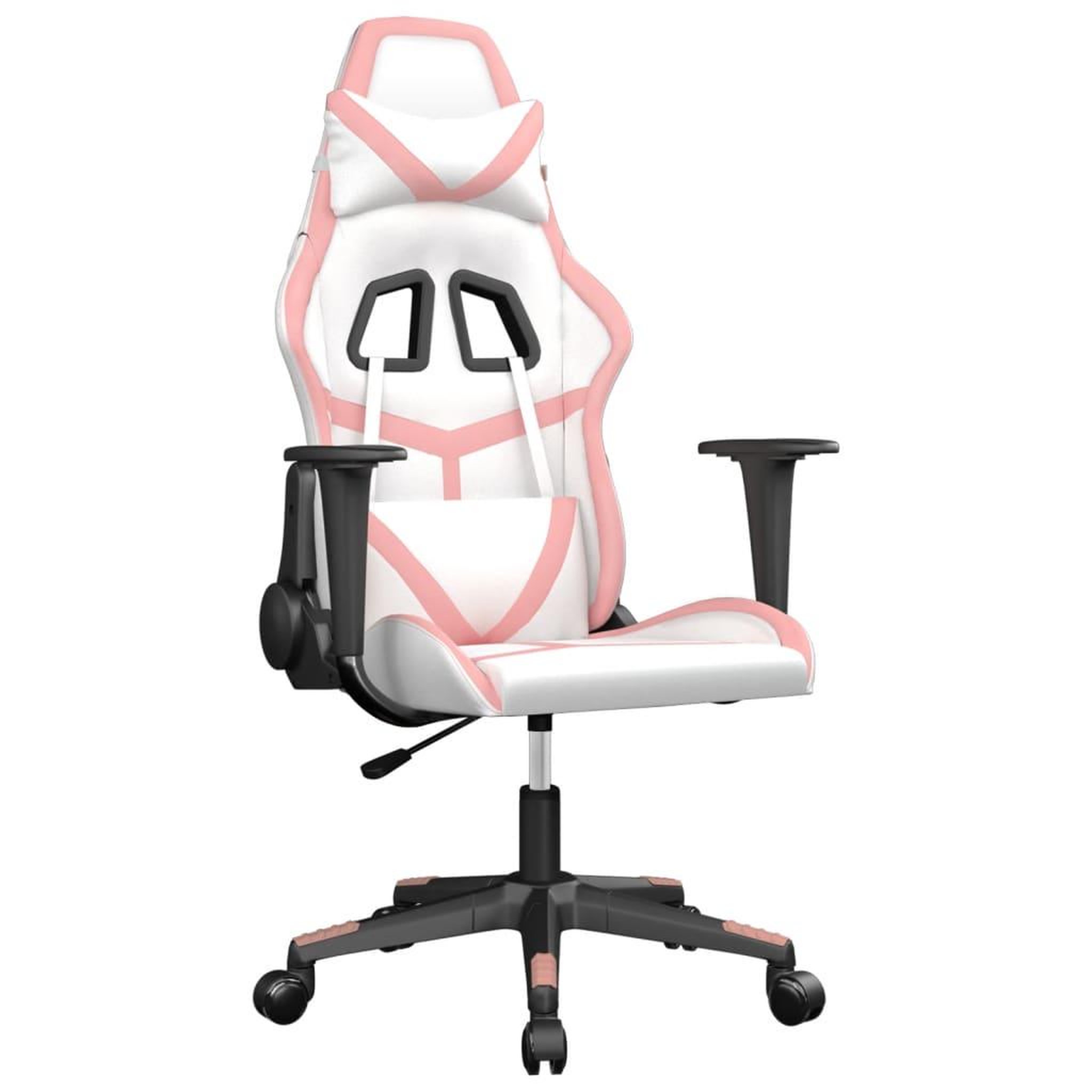 Voir la diapositive 2 : VIDAXL Chaise de jeu de massage Blanc et rose Similicuir