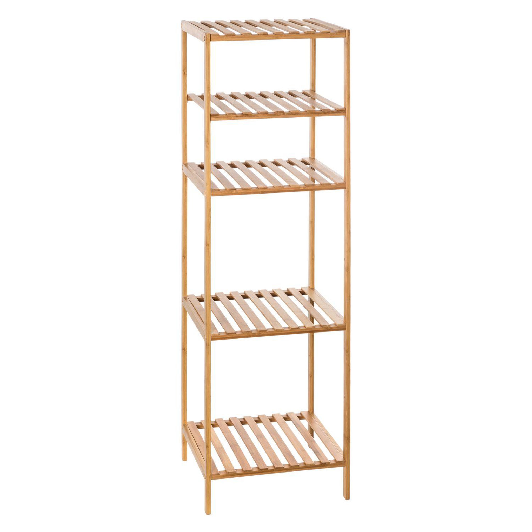 Voir la diapositive 2 : ATMOSPHERA Etagère salle de bain ajustable en bambou - 35 x H. 111,5 cm - Marron
