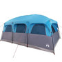 Voir la diapositive 5 : VIDAXL Tente de cabine familiale 9 personnes bleu impermeable
