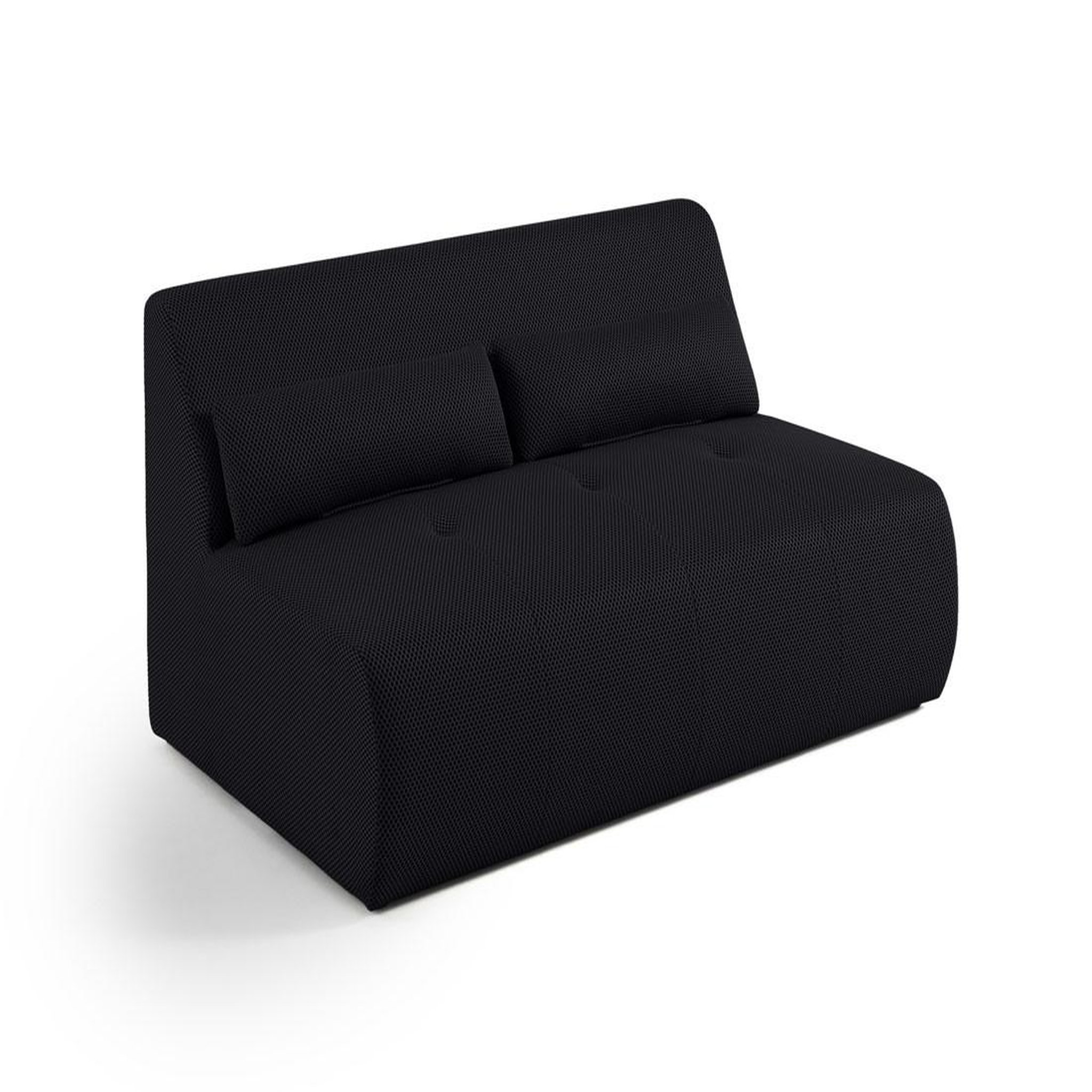 Voir la diapositive 2 : LISA DESIGN Onyx - canapé droit 2 places - en tissu mailles 3d