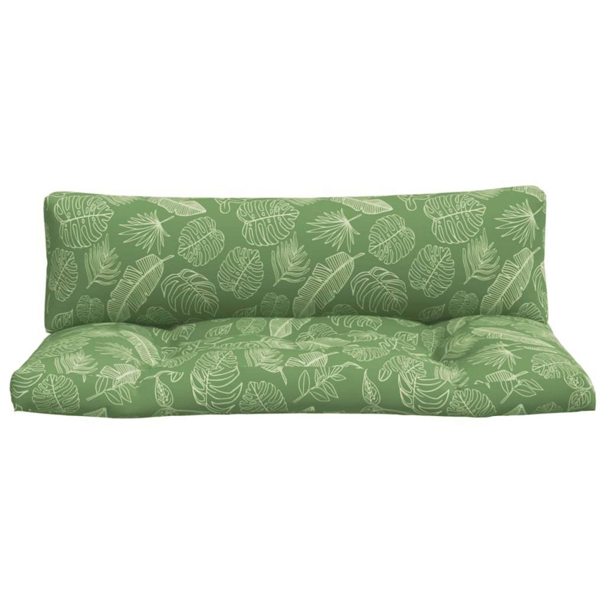 VIDAXL Coussins de palette lot de 2 motif de feuilles tissu Oxford