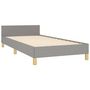 Voir la diapositive 5 : VIDAXL Cadre de lit sans matelas gris clair 80x200 cm tissu