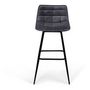 Voir la diapositive 8 : Lot de 4 tabourets chaises de bar assise velour pieds métal SIA