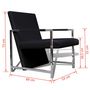 Voir la diapositive 6 : VIDAXL Fauteuil avec pieds chromes Noir Similicuir