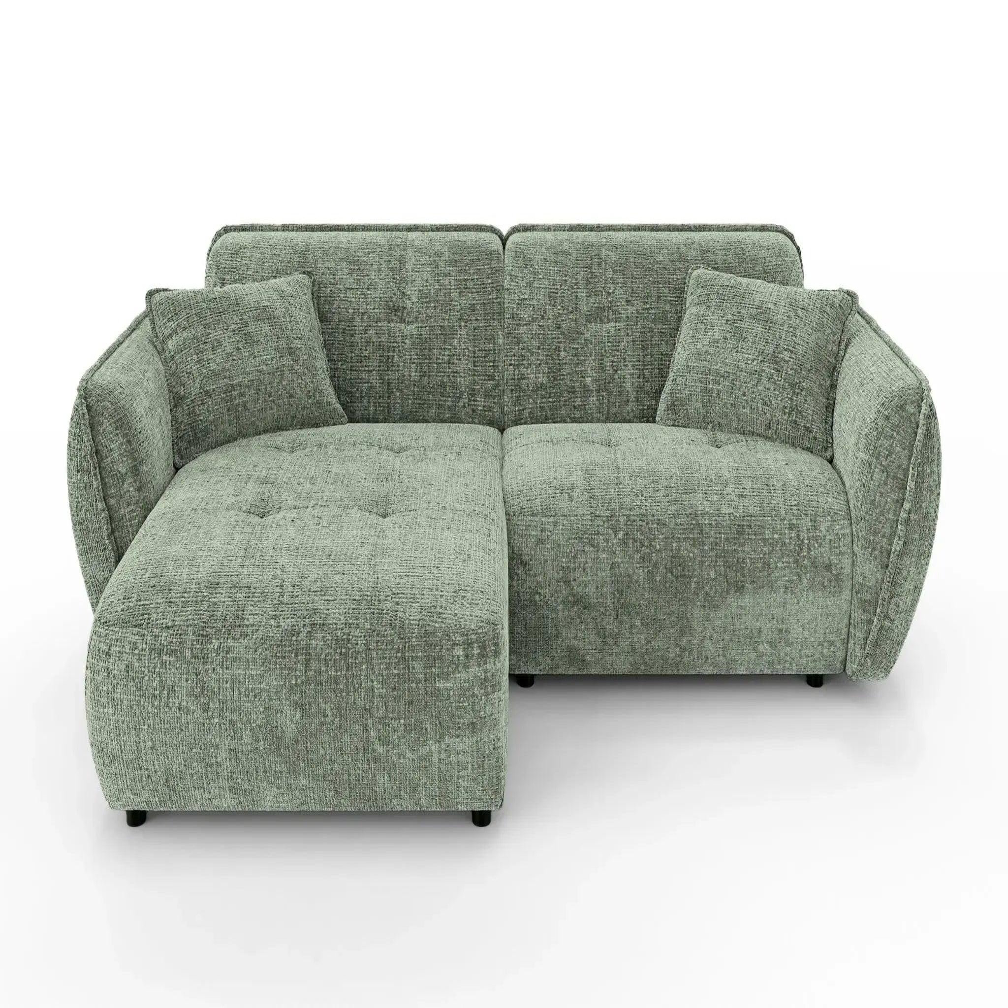 Voir la diapositive 1 : CASANOVA PARIS Mona - canapé d'angle tissu chenille 4 places droit