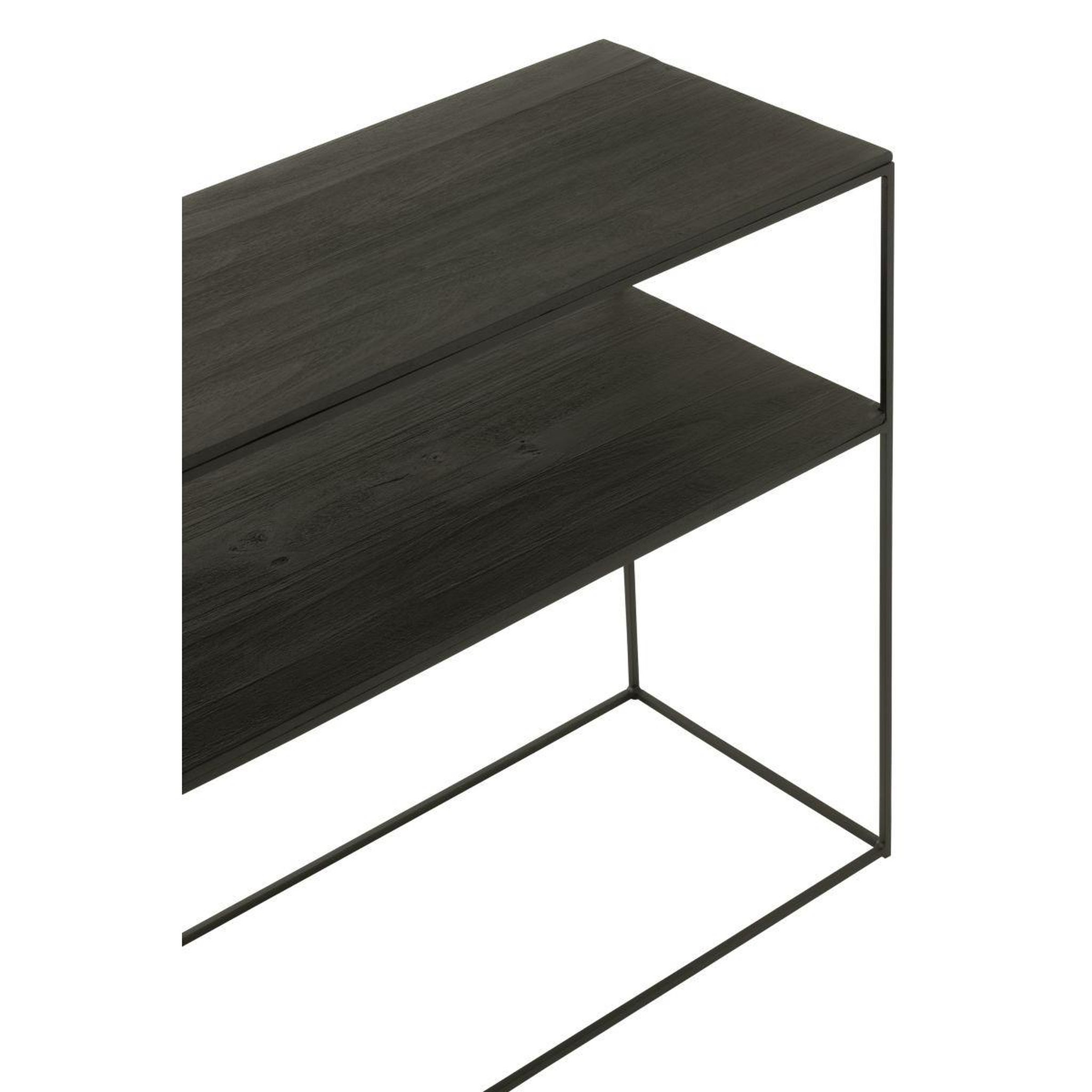 Voir la diapositive 5 : J-LINE Console Design en Bois  Lucille  140cm Noir