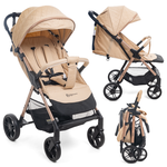 BEBELISSIMO Poussette Bébé Canne Ultra Compacte – Légère – Pliage à Une Main – Noix - beige