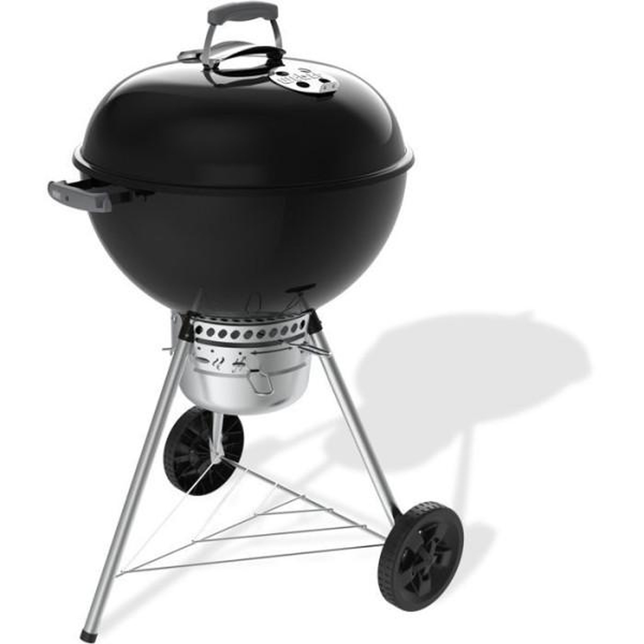 AAAAA Barbecue a charbon - Weber - Original Kettle E-5730 - Ø57 cm - Thermometre intégré - Clapet d'aération - 9 couverts - Noir