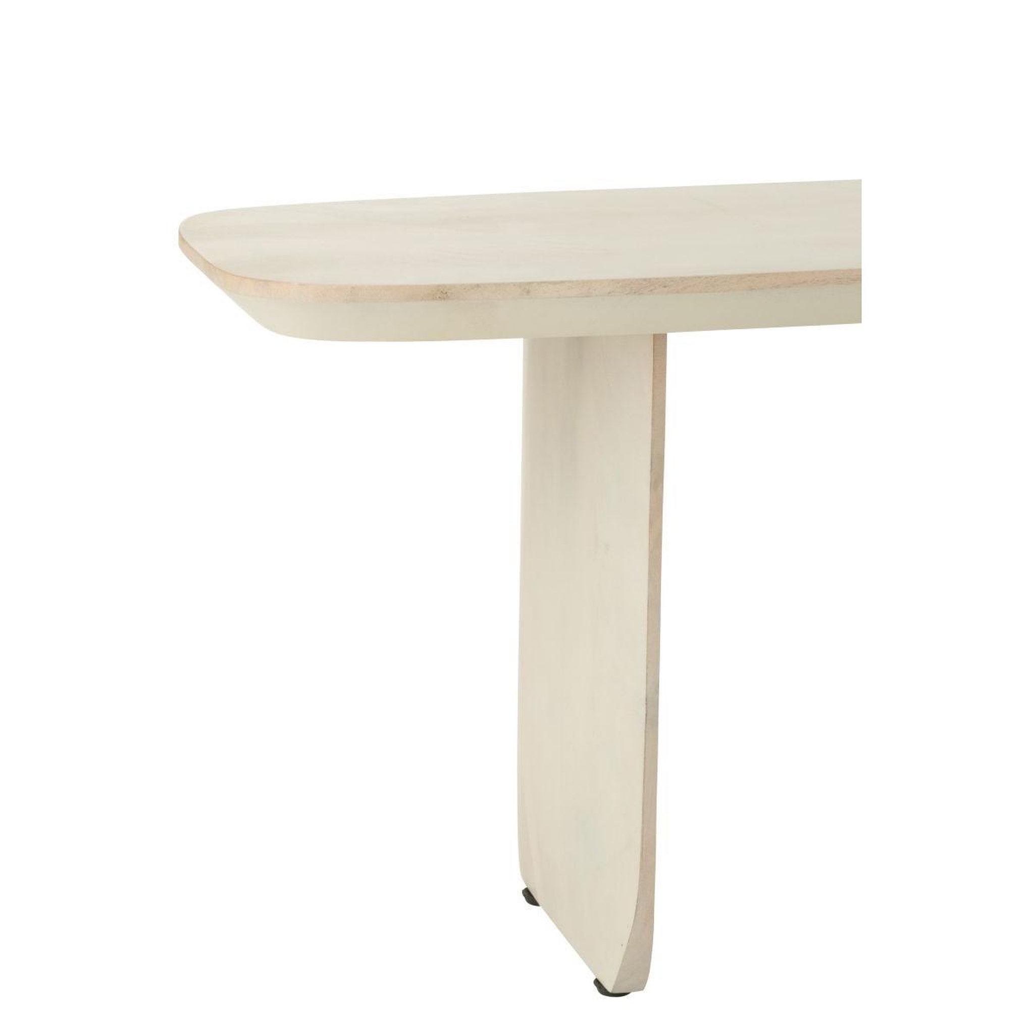 Voir la diapositive 6 : J-LINE Banc en bois  william  190cm blanc