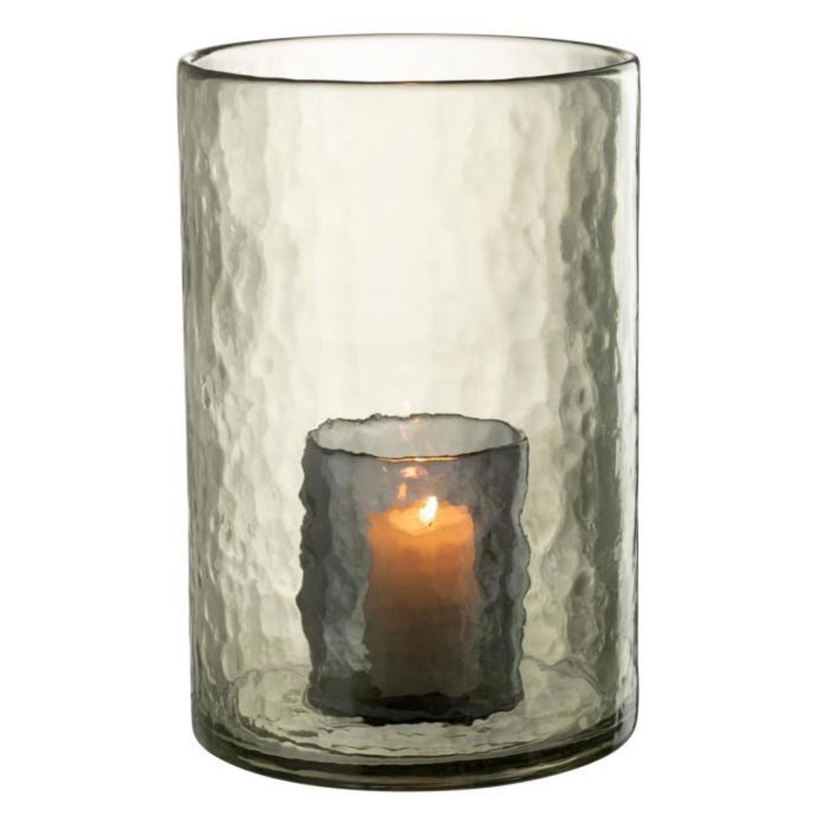 Paris Prix Photophore Double en Verre  Hurricane  30cm Vert