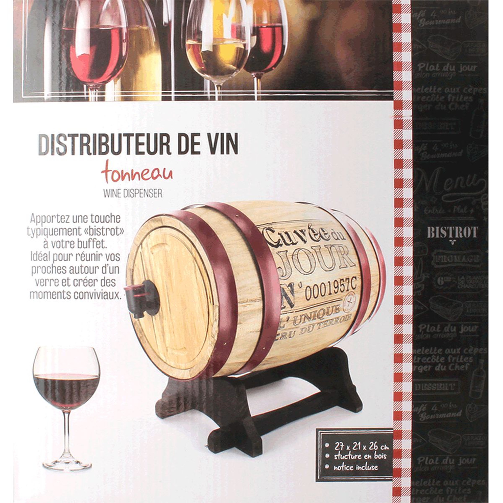 Voir la diapositive 4 : Distributeur de vin 5 litres