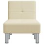 Voir la diapositive 4 : VIDAXL Chaise longue creme similicuir