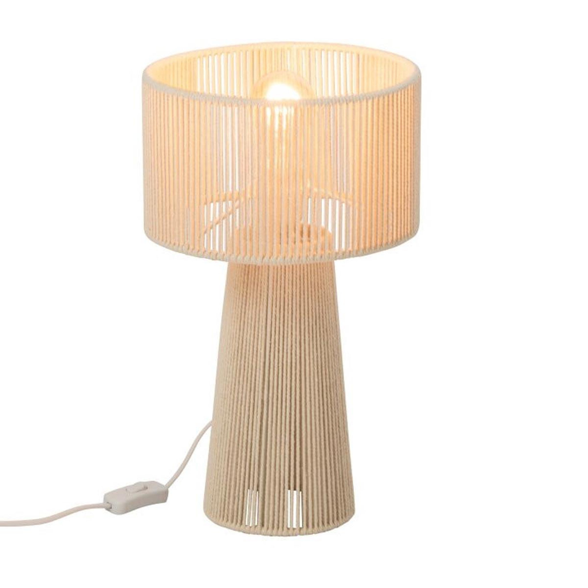 Voir la diapositive 2 : J-LINE Lampe à poser en papier  basile  40cm beige