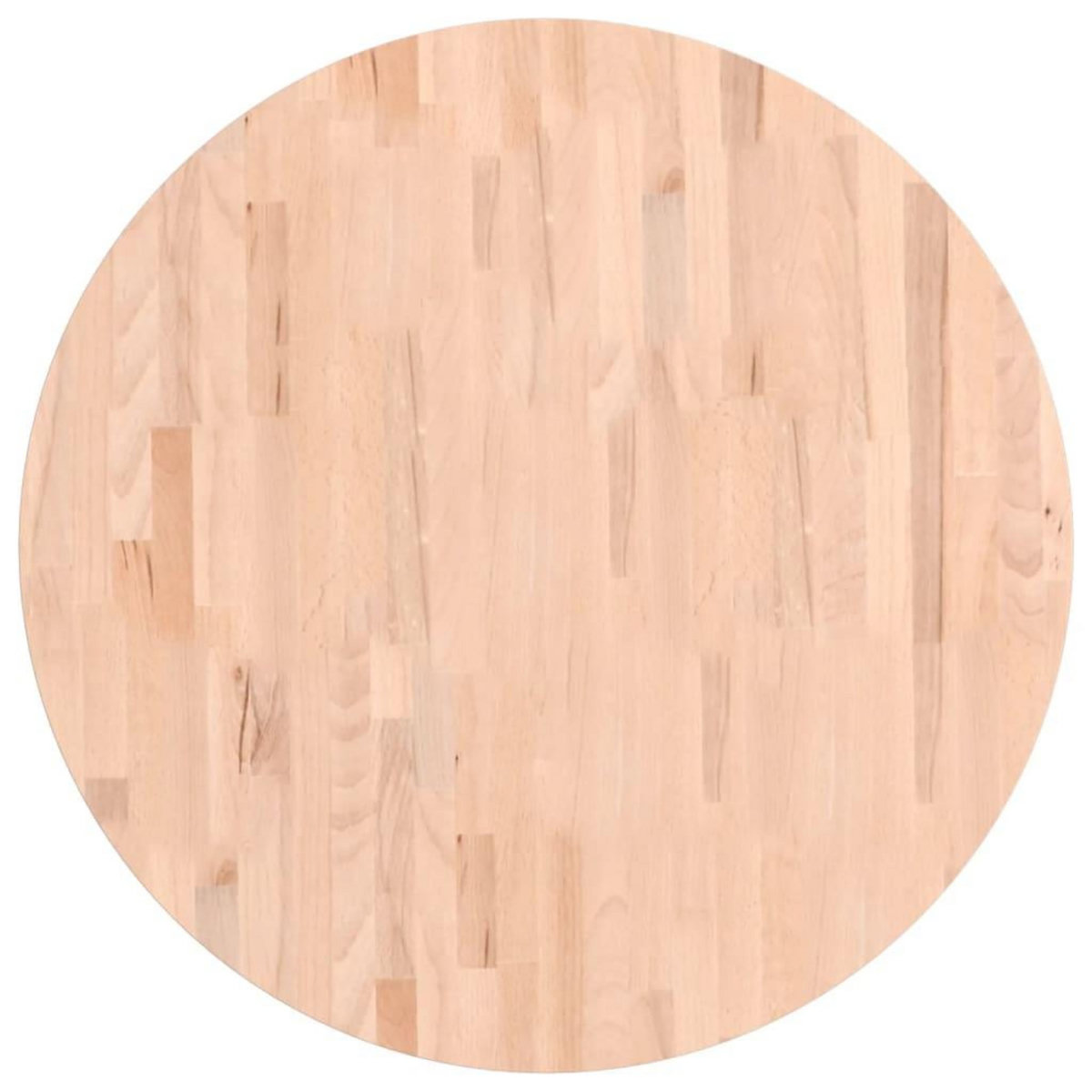 VIDAXL Dessus de table Ø80x1,5 cm rond bois massif de hetre