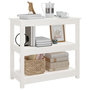Voir la diapositive 4 : VIDAXL Table console Blanc 80x40x74 cm Bois massif de pin