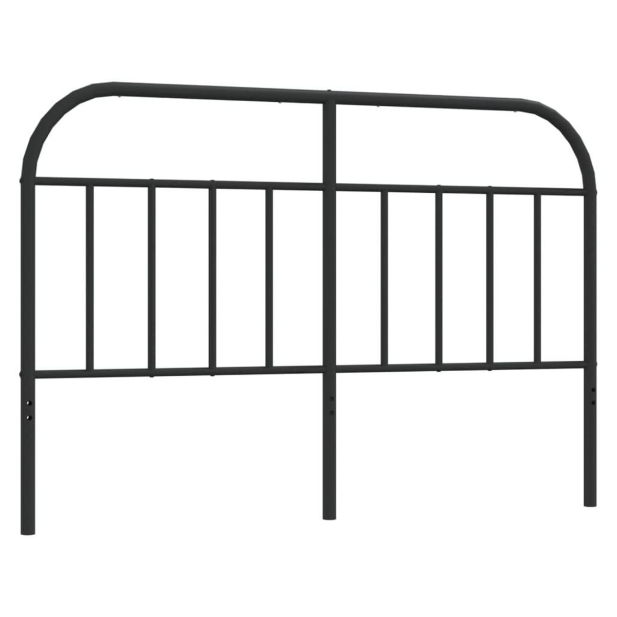 VIDAXL Tete de lit metal noir 140 cm