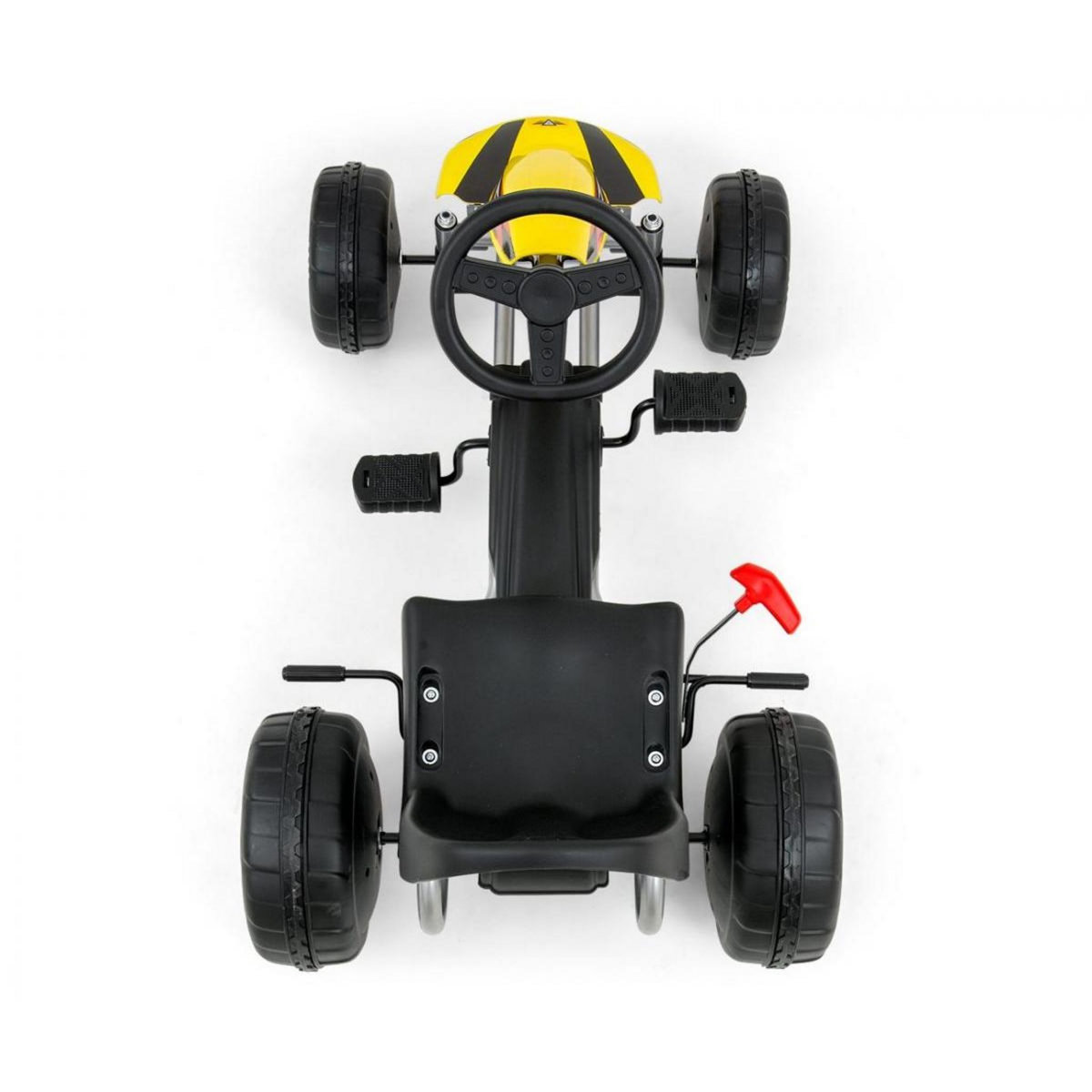 MILLY MALLY Kart à Pédales Viper Jaune pour Enfants - Conduite Sportive et Confortable