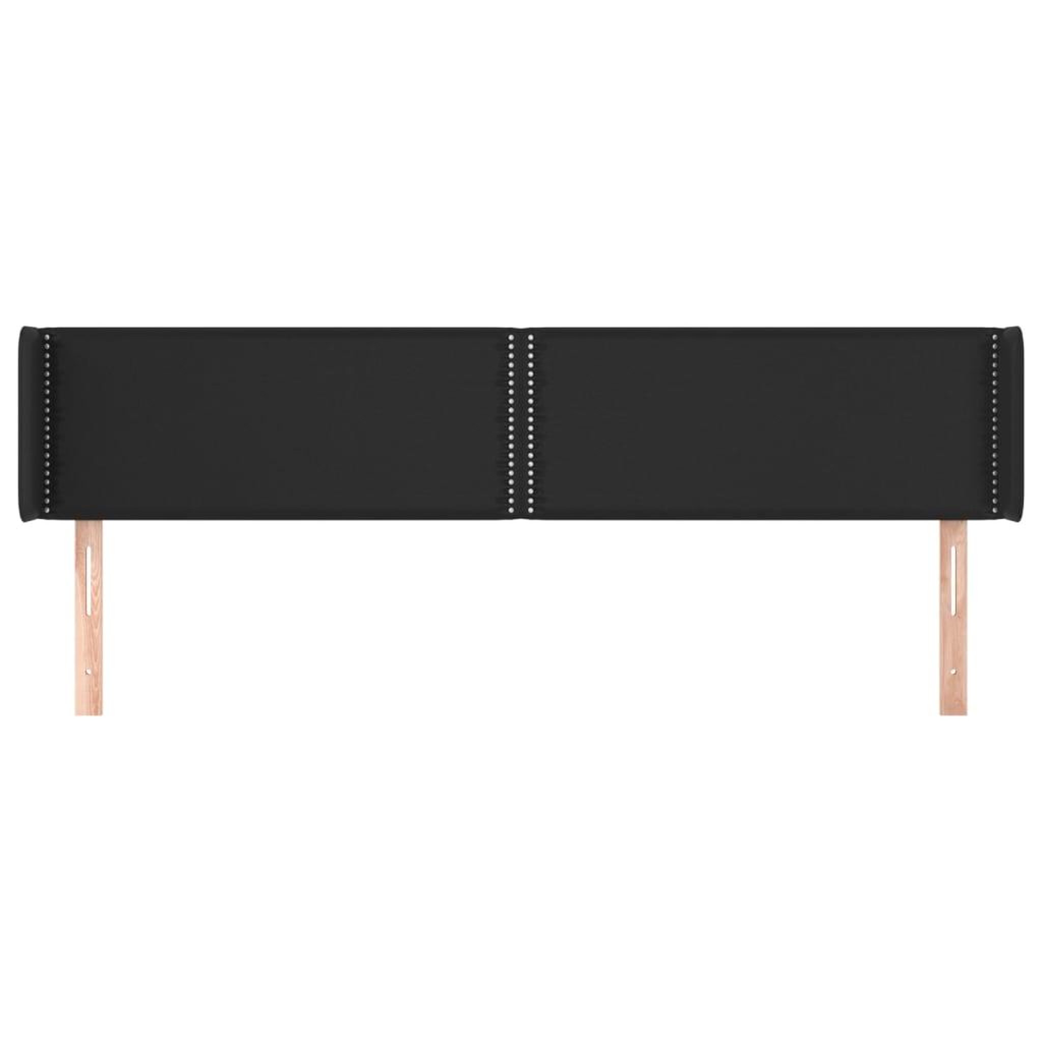 Voir la diapositive 3 : VIDAXL Tete de lit avec oreilles Noir 163x16x78/88 cm Similicuir