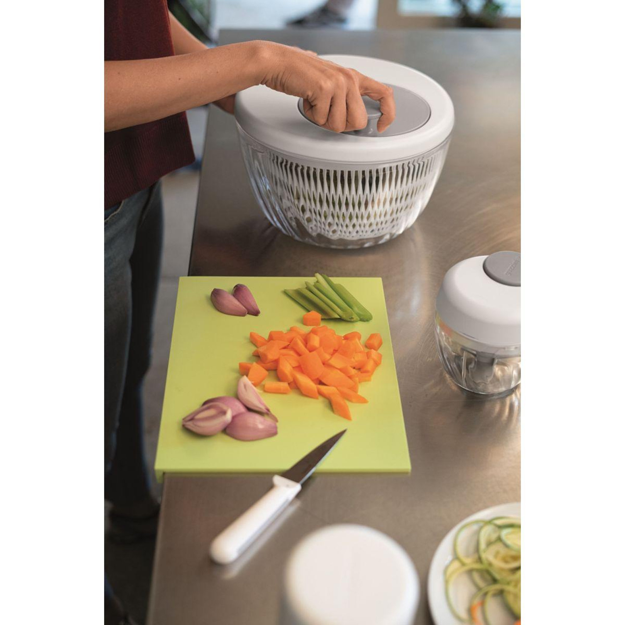 Voir la diapositive 2 : guzzini Essoreuse à salade 26 cm blanc