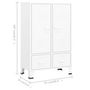 Voir la diapositive 6 : VIDAXL Garde-robe industrielle Blanc 67x35x107 cm Acier