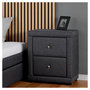 Voir la diapositive 2 : HomeStyle4U Table de chevet chambre 2 tiroirs gris