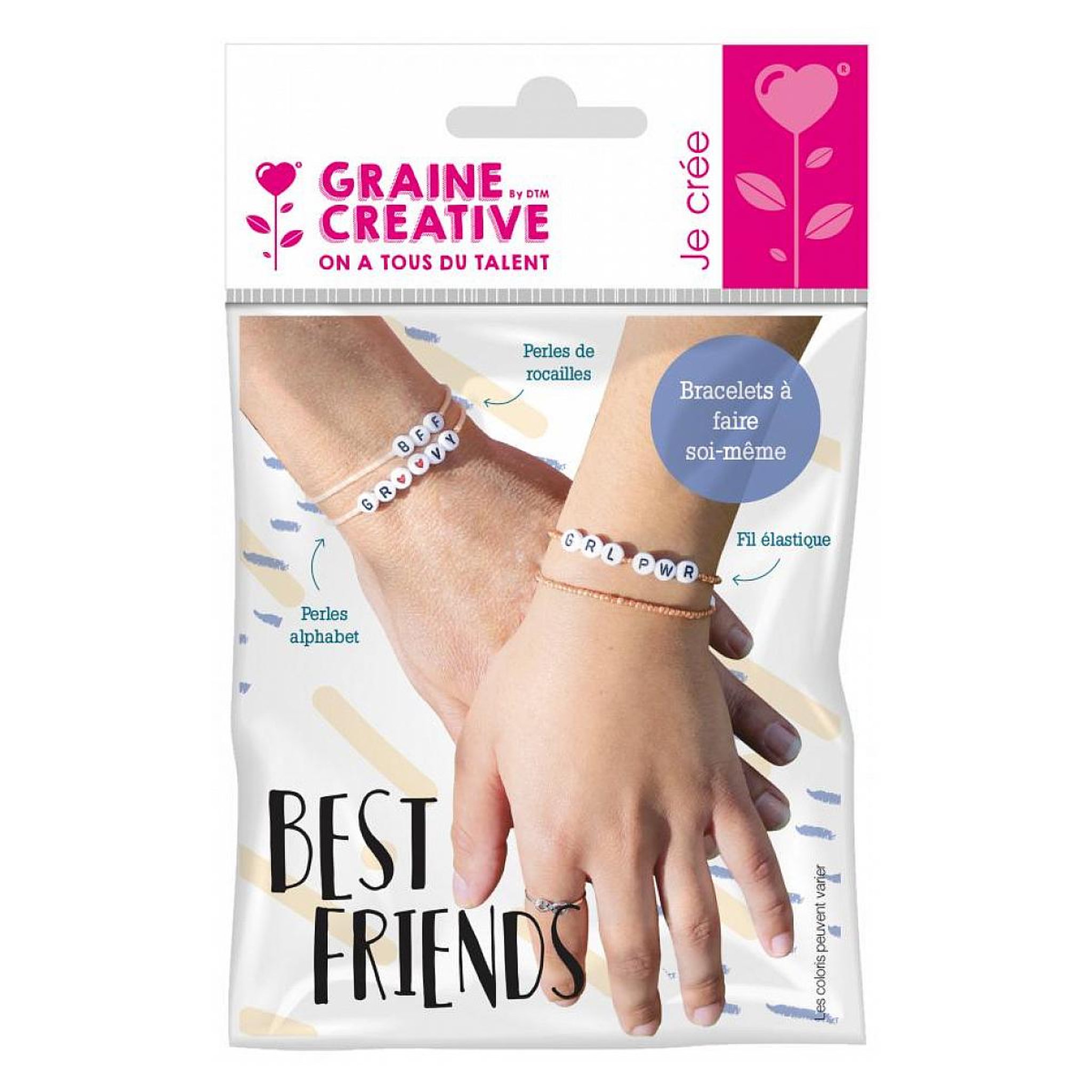 Voir la diapositive 1 : Graine créative Kit bracelets Alphabet Best friends