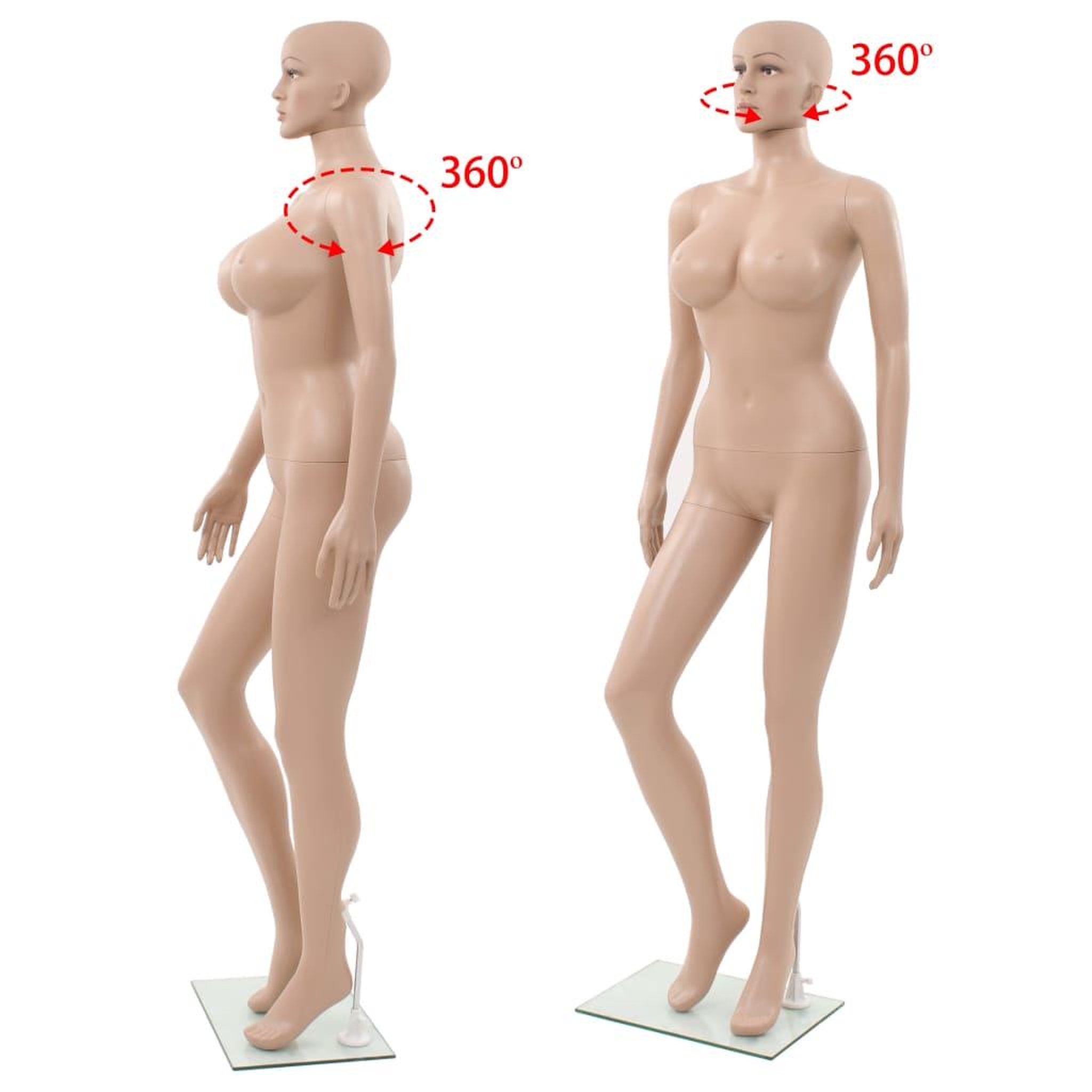 Voir la diapositive 5 : VIDAXL Mannequin femme sexy avec base en verre Beige 180 cm