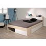 Voir la diapositive 8 : Lit double adulte 140x190 / 140x200 cm avec rangements BOOST