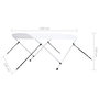 Voir la diapositive 6 : VIDAXL Auvent bimini a 2 arceaux Blanc 150x120x110 cm