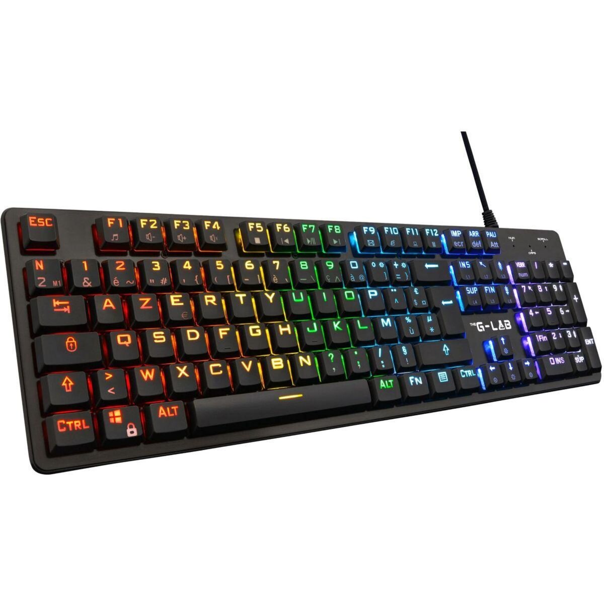 THE G-LAB Clavier gamer KEYZ PLATINIUM FR