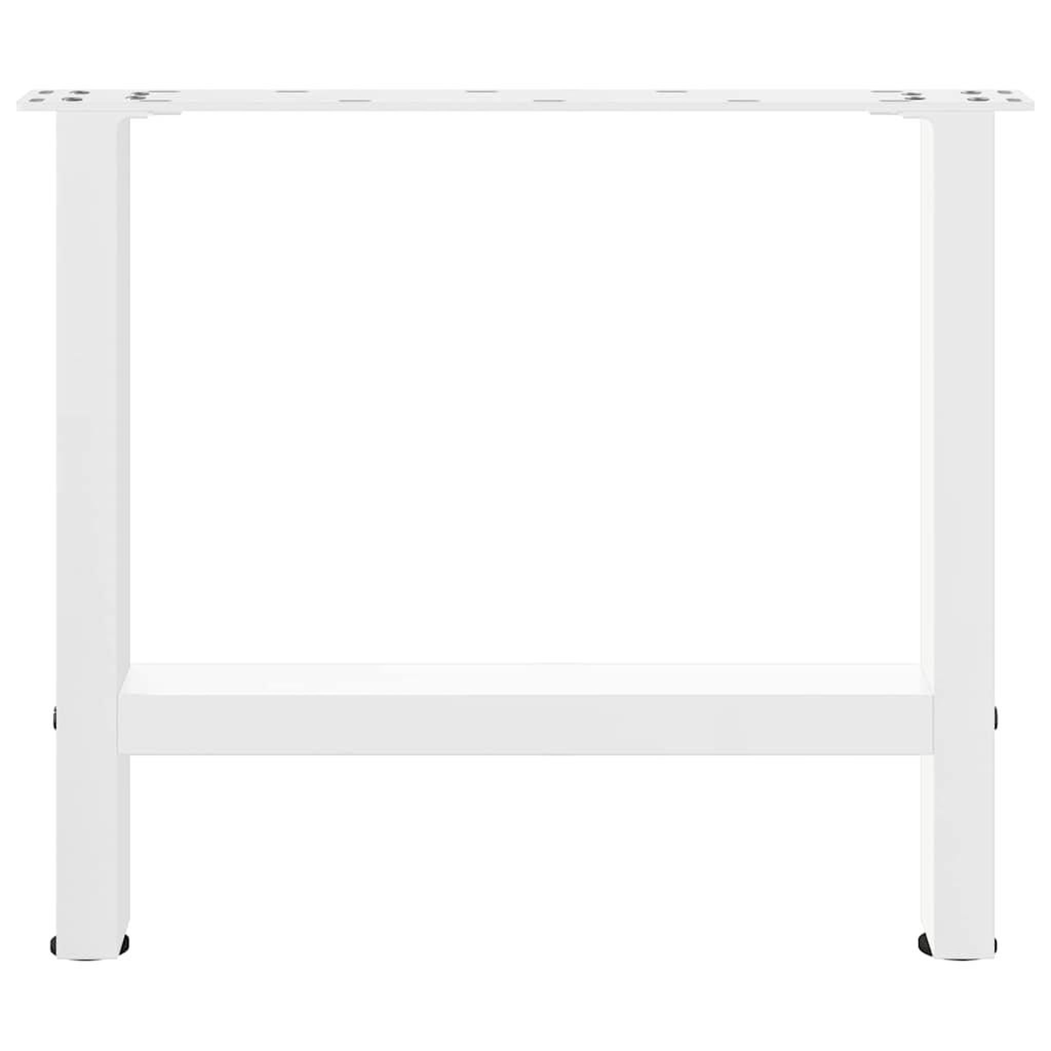 Voir la diapositive 5 : VIDAXL Pieds de table basse blanc 2 pcs 50x(42-43) cm acier