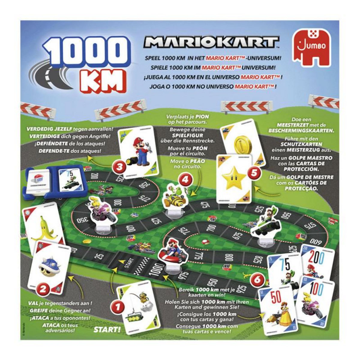 Jumbo Jumbo 1000KM Mario Kart Board Game 1110100011