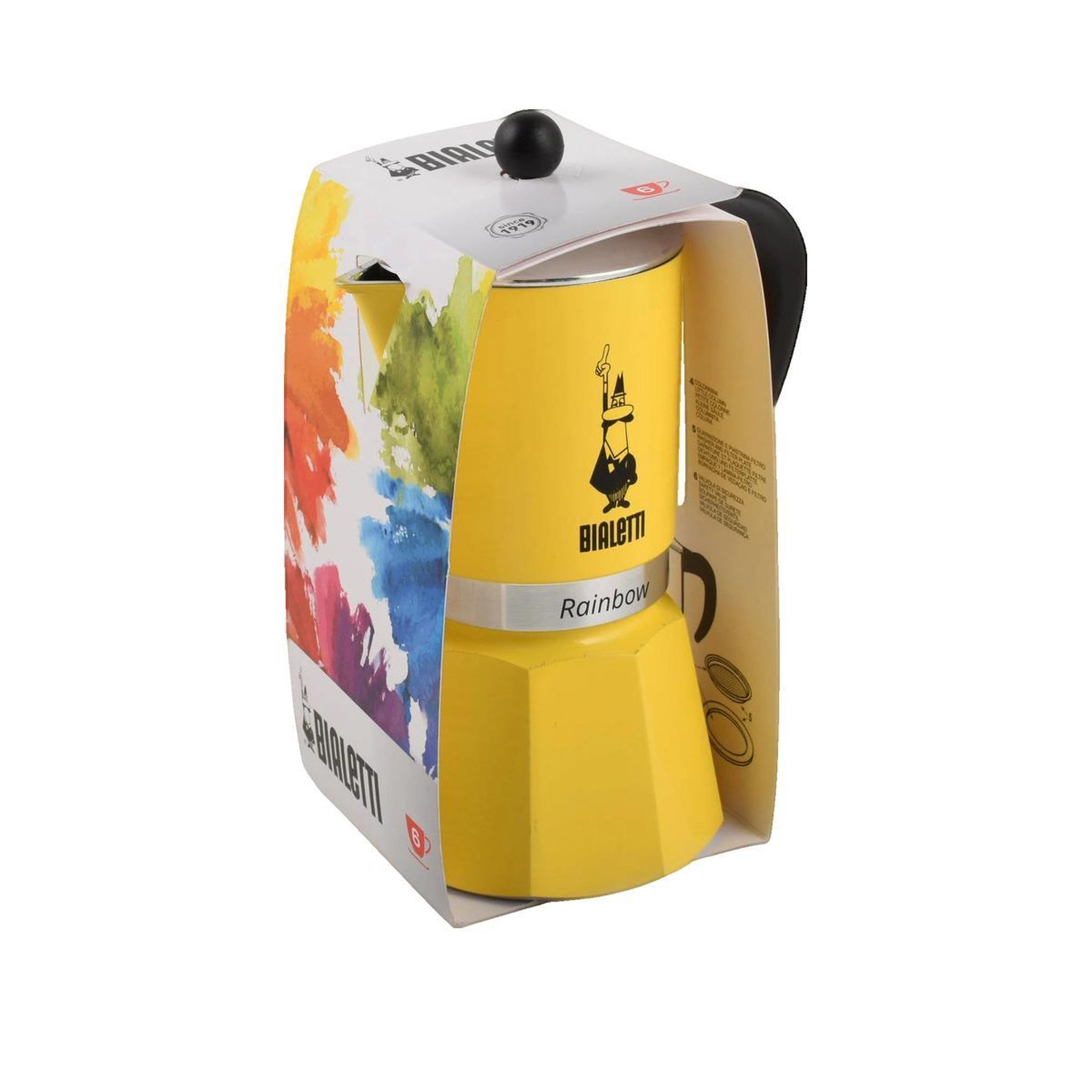 Voir la diapositive 2 : BIALETTI Cafetière italienne Bialetti jaune éclatant 3 tasses