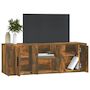 Voir la diapositive 4 : VIDAXL Meuble TV Chene fume 100x31,5x35 cm Bois d'ingenierie
