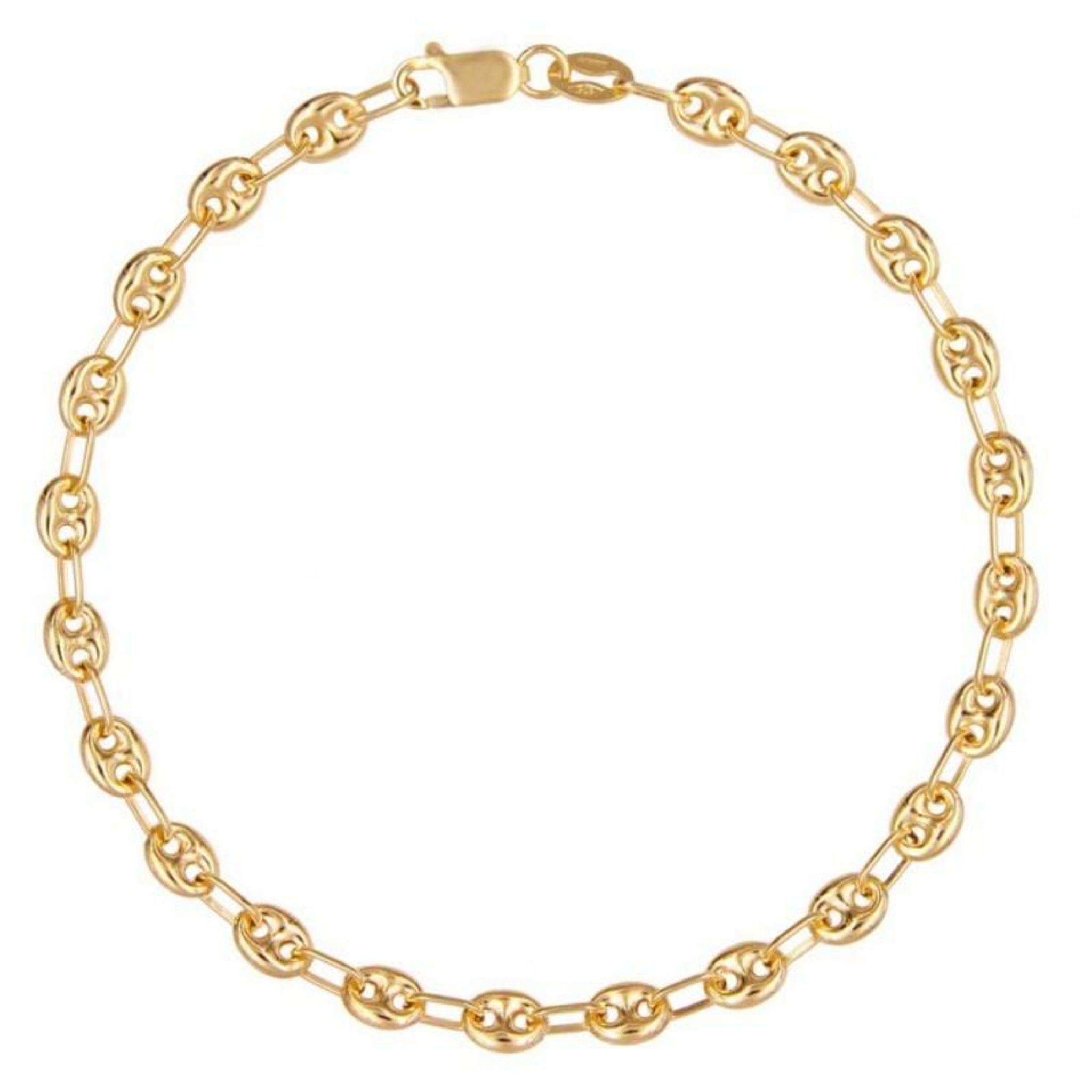 L'ATELIER D'AZUR Bracelet Or Jaune Maille Grain de Café - Femme