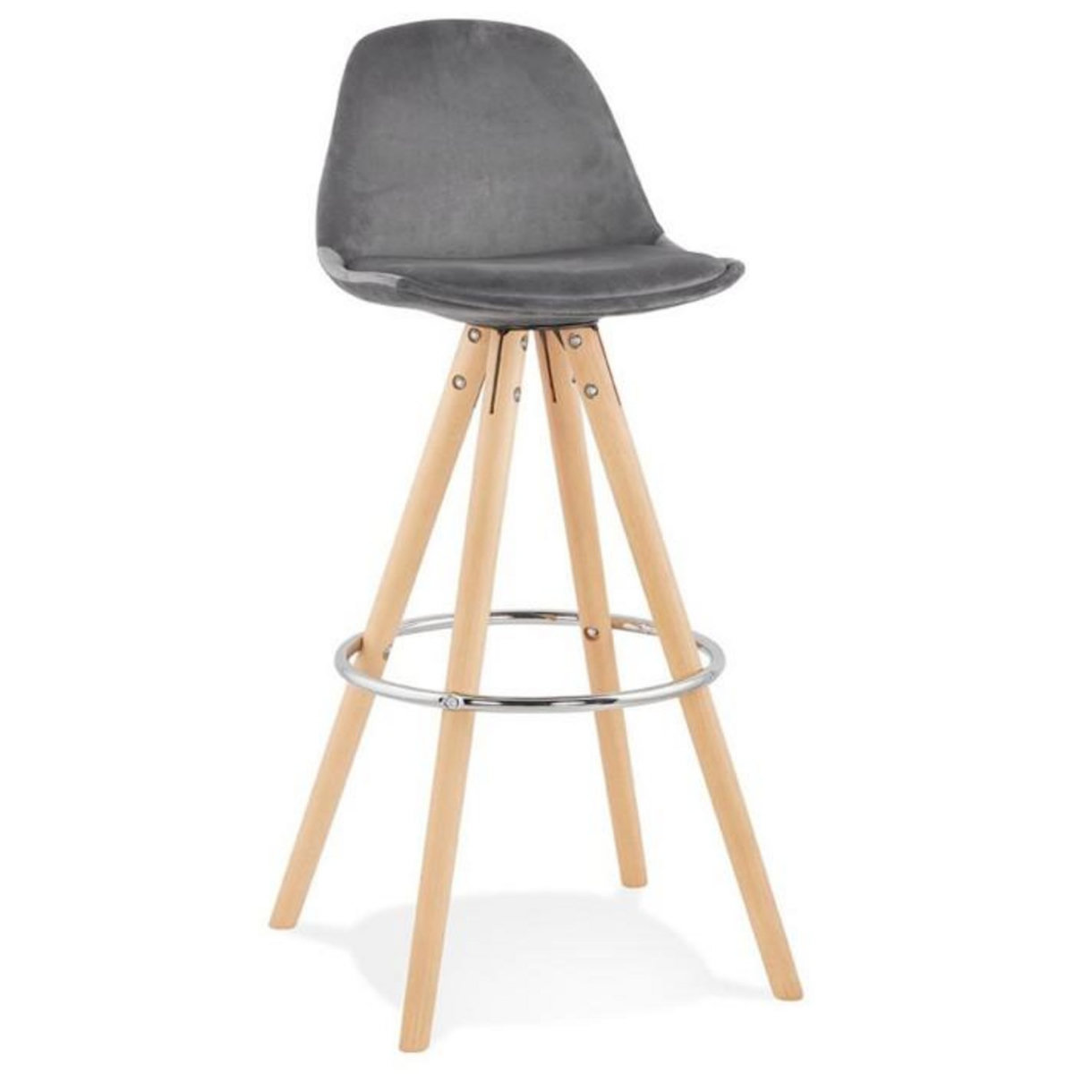 Paris Prix Tabouret de Bar Scandinave  Miro  97cm Gris & Naturel