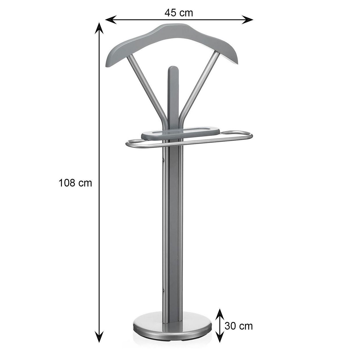 IDIMEX Valet FABIO, en métal laqué et MDF