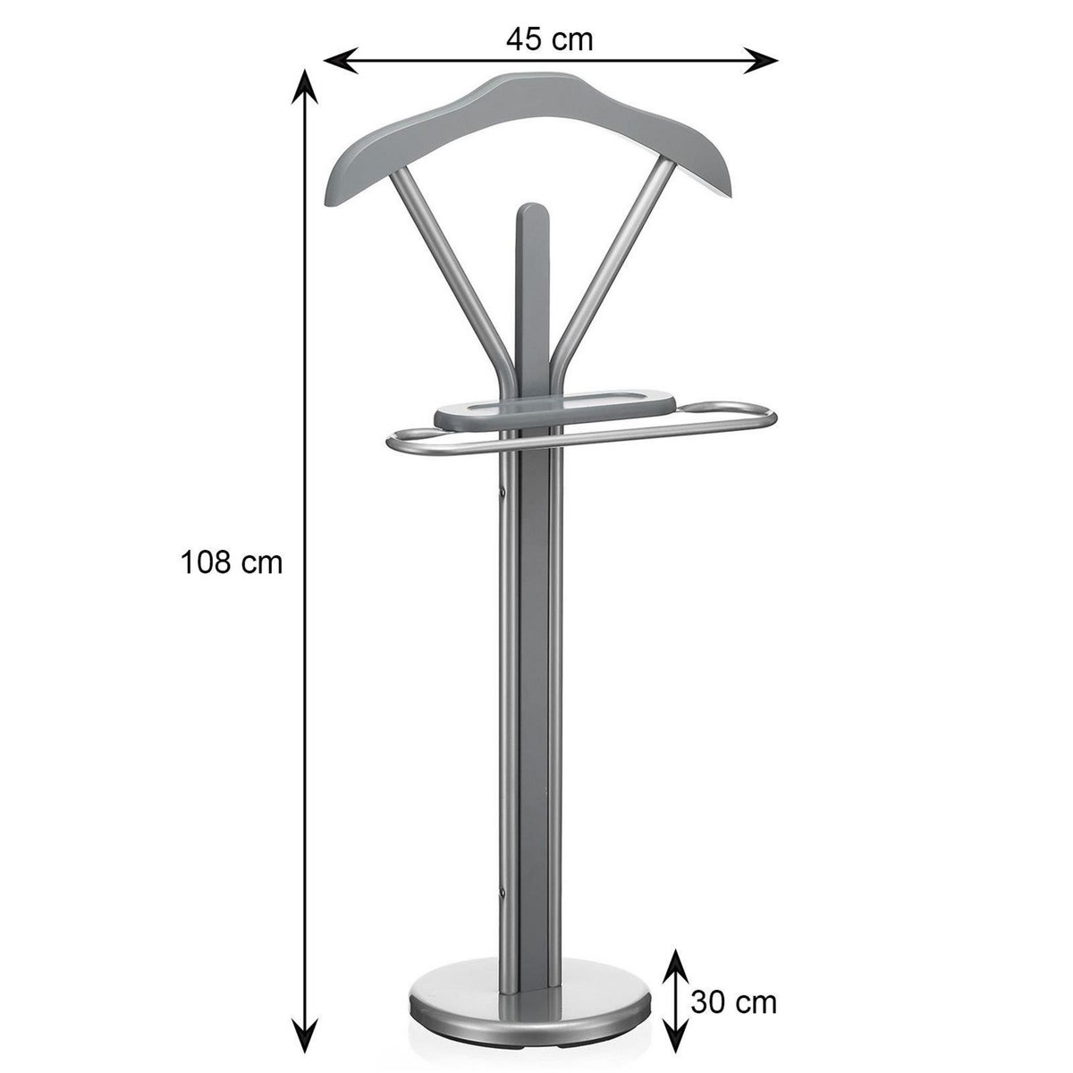 IDIMEX Valet FABIO, en métal laqué et MDF