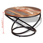 Voir la diapositive 6 : VIDAXL Table basse Bois de recuperation massif 60x60x40 cm