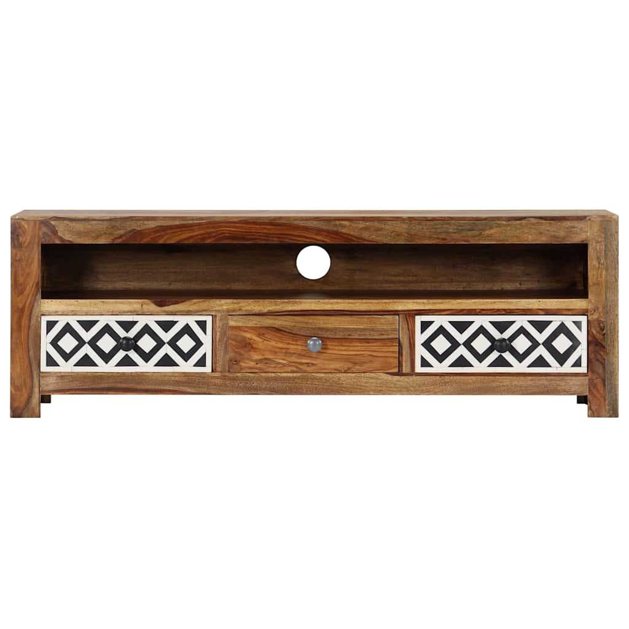Voir la diapositive 3 : VIDAXL Meuble tv 120x30x40 cm bois de sesham solide