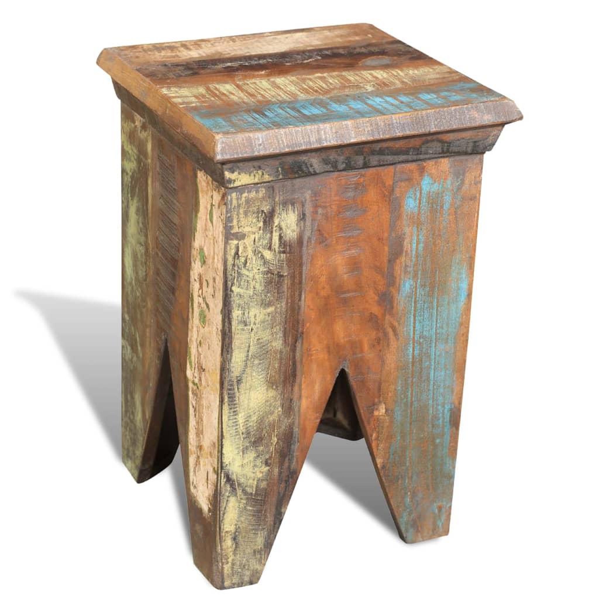 Voir la diapositive 4 : VIDAXL Tabouret bois de recuperation massif