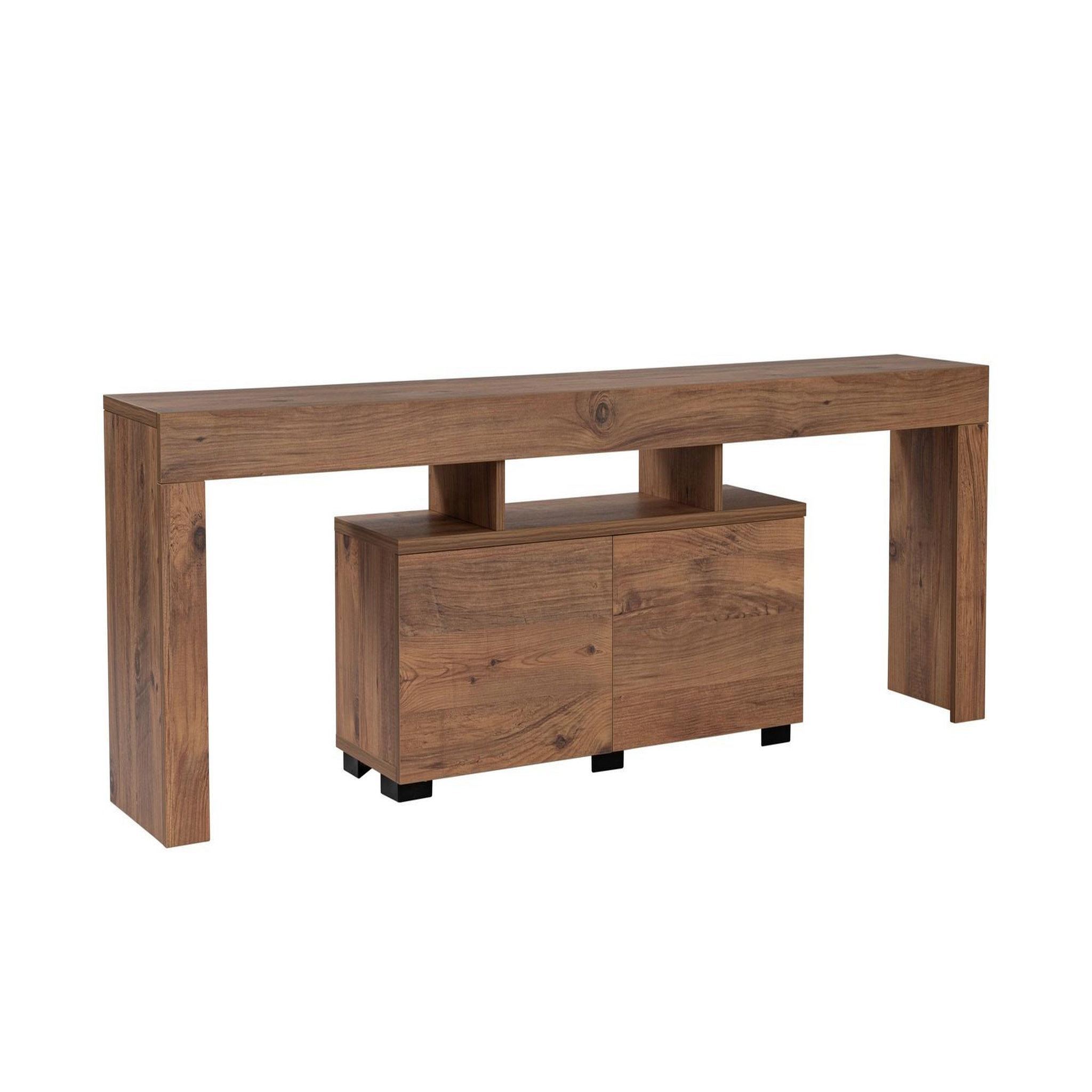 Habitat et Jardin Meuble tv en bois  enclave  - 180 x 31 x 50 cm - marron