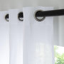 Voir la diapositive 2 : FUTURE HOME Rideau uni en gaze de coton oeillets à l'unité 140x260cm