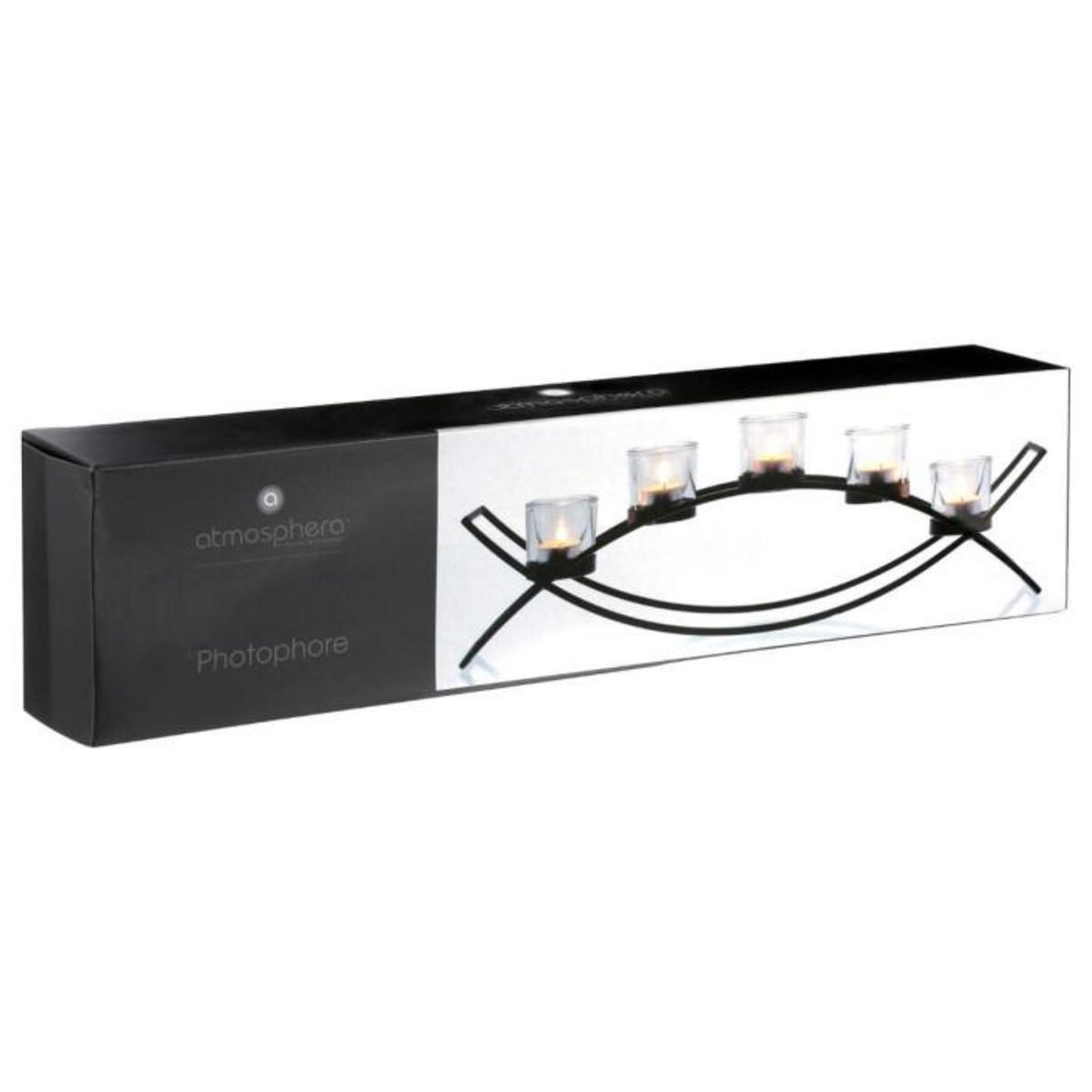 ATMOSPHERA Photophore sur Pied  Vague  54cm Noir