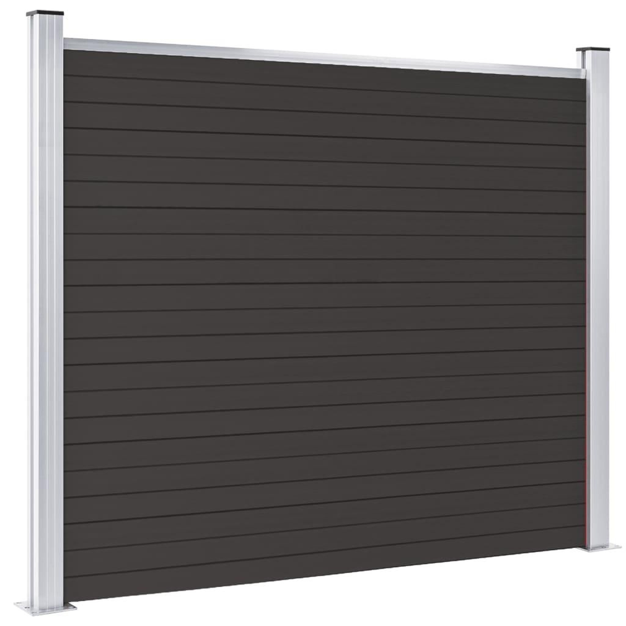 Voir la diapositive 3 : VIDAXL Panneau de cloture WPC 180x146 cm Noir