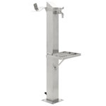 VIDAXL Colonne a eau de jardin carree Acier inoxydable 95 cm
